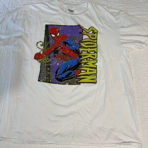 Men’s White XL Spider-Man T-shirt